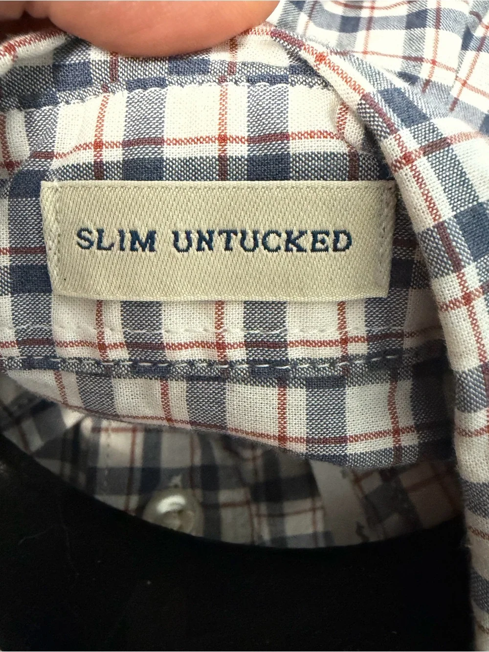 J CREW Slim Untucked Men’s Button-Down Plaid Shirt - Blue & Red